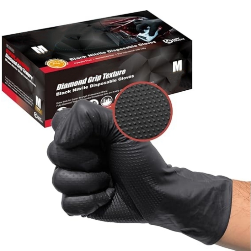 8Mil Heavy Duty Black Nitrile  - đánh giá và giá Nitrile Mechanic Glove