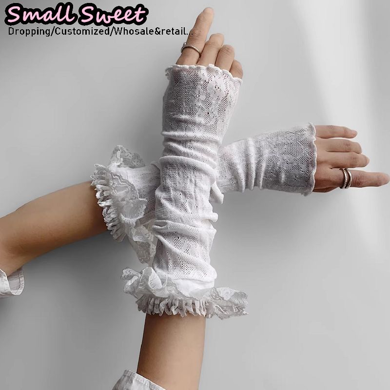Women's Harajuku White Arm Sle - đánh giá và giá Fingerless Glove Knit