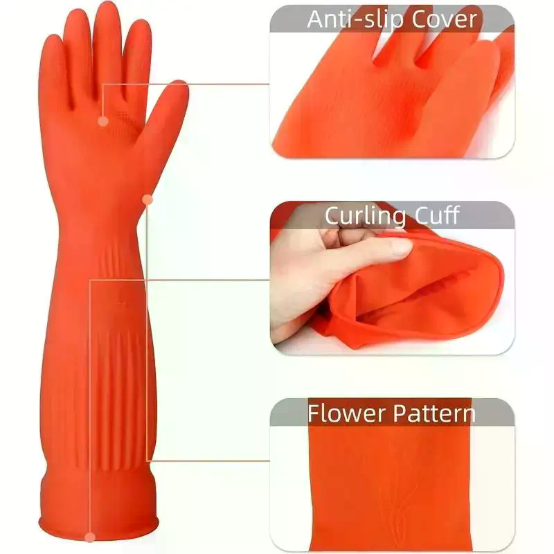 Long Reusable Rubber Dishwashi - đánh giá và giá Rubber Glove Cleaning