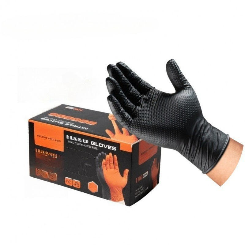 Heavy Duty Diamond Pattern Nit - đánh giá và giá Nitrile Mechanic Glove