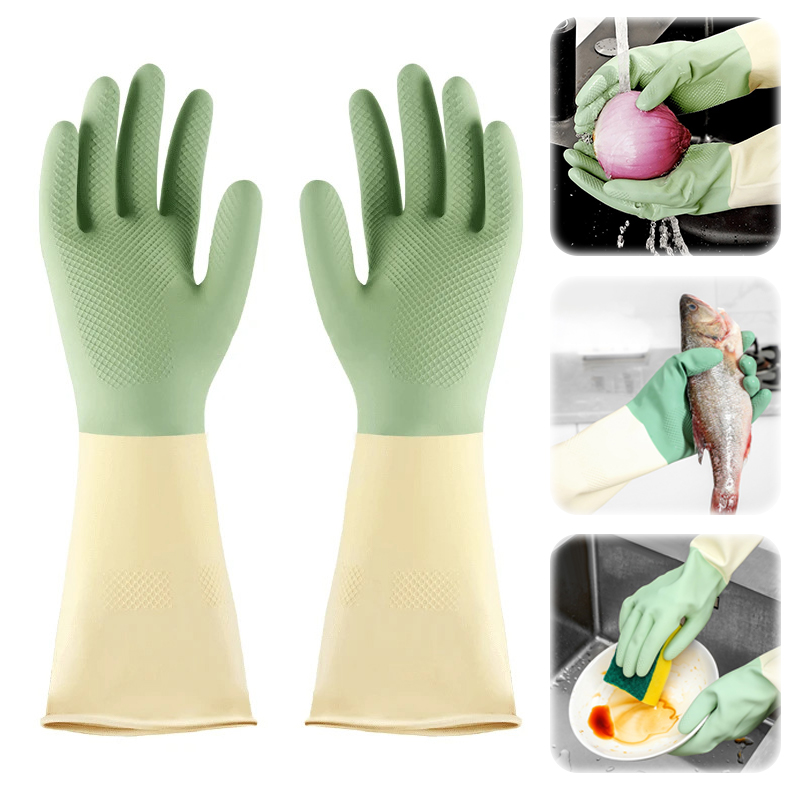 Thickened Kitchen Gloves, Dish - đánh giá và giá Rubber Glove Cleaning