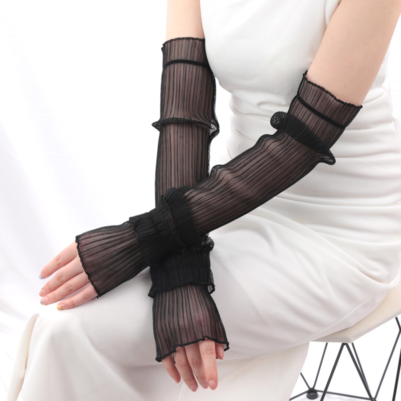 1 Pair Ice Silk Long Sleeves S - đánh giá và giá Fingerless Glove Knit