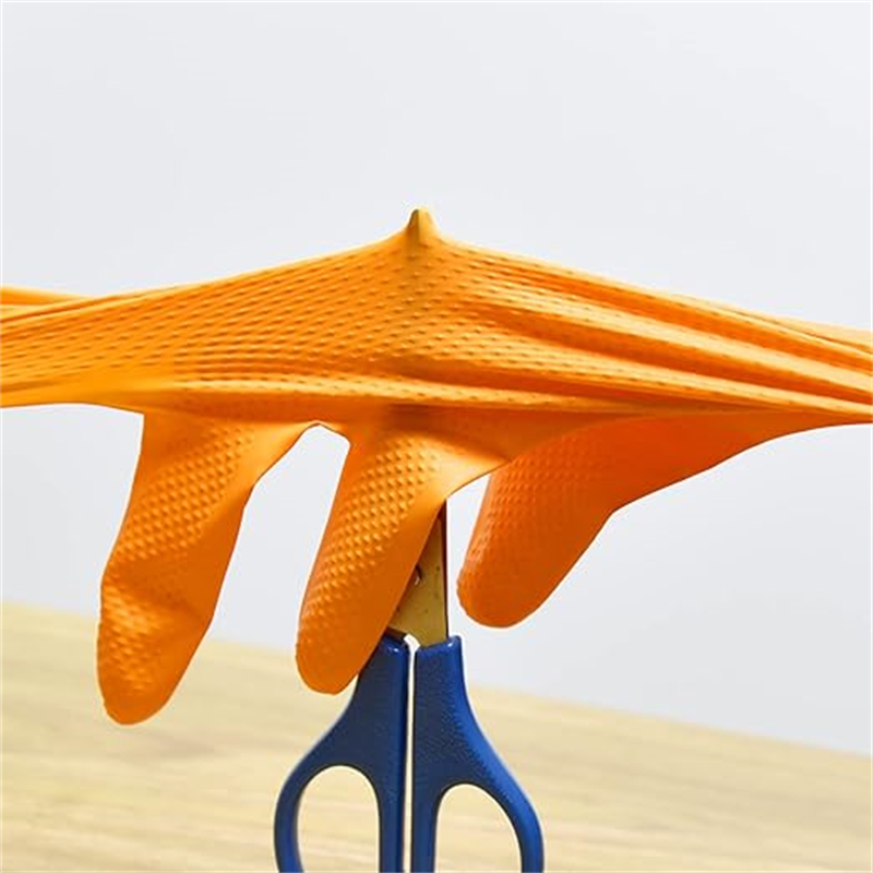 Heavy Duty Orange Nitrile Glov - đánh giá và giá Nitrile Mechanic Glove