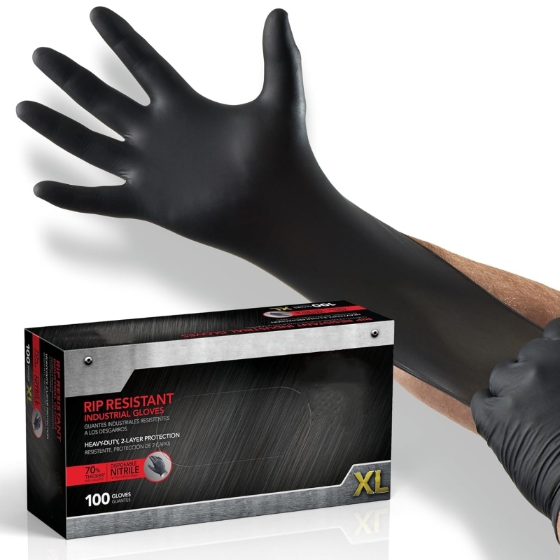 100PCS Black Nitrile Gloves Di - đánh giá và giá Latex Disposable Glove