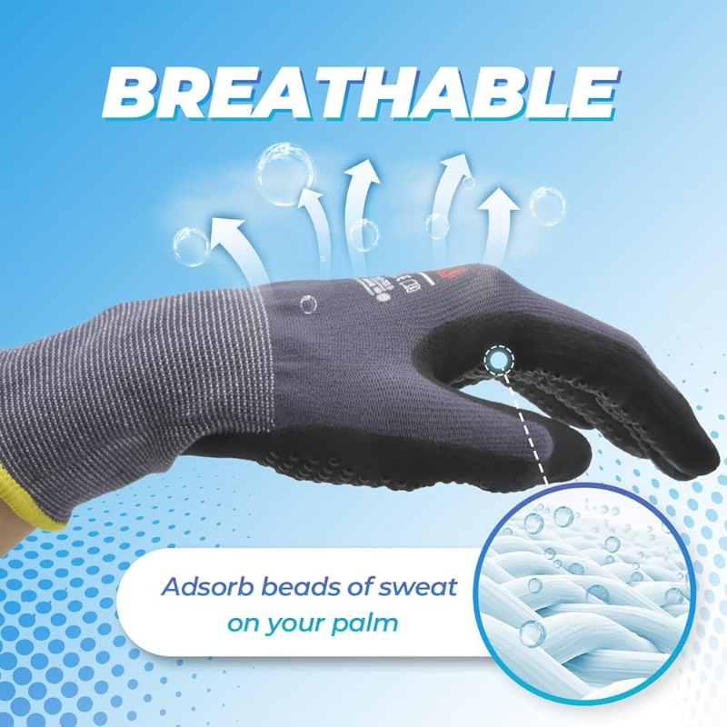 Micro-Foam Nitrile Coated Safe - đánh giá và giá Nitrile Mechanic Glove