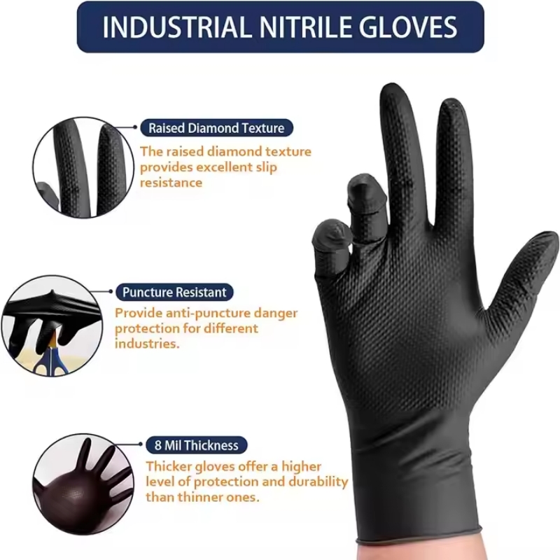 8Mil Thick Heavy Duty Safety W - đánh giá và giá Nitrile Mechanic Glove