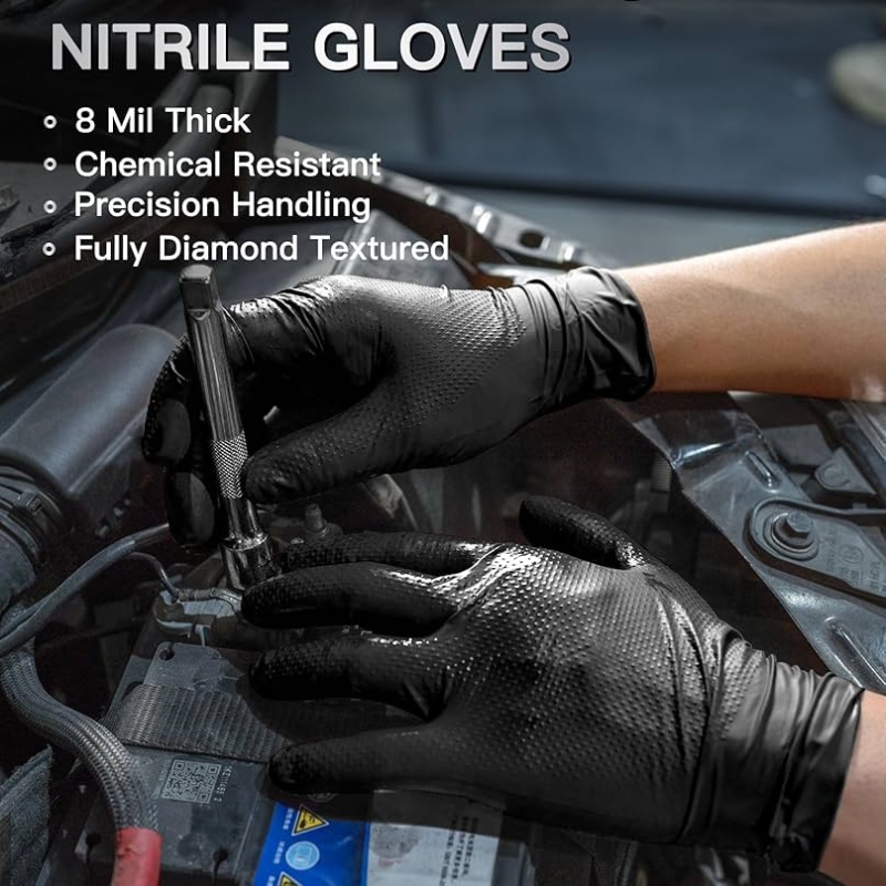 8Mil Thick Heavy Duty Safety W - đánh giá và giá Nitrile Mechanic Glove