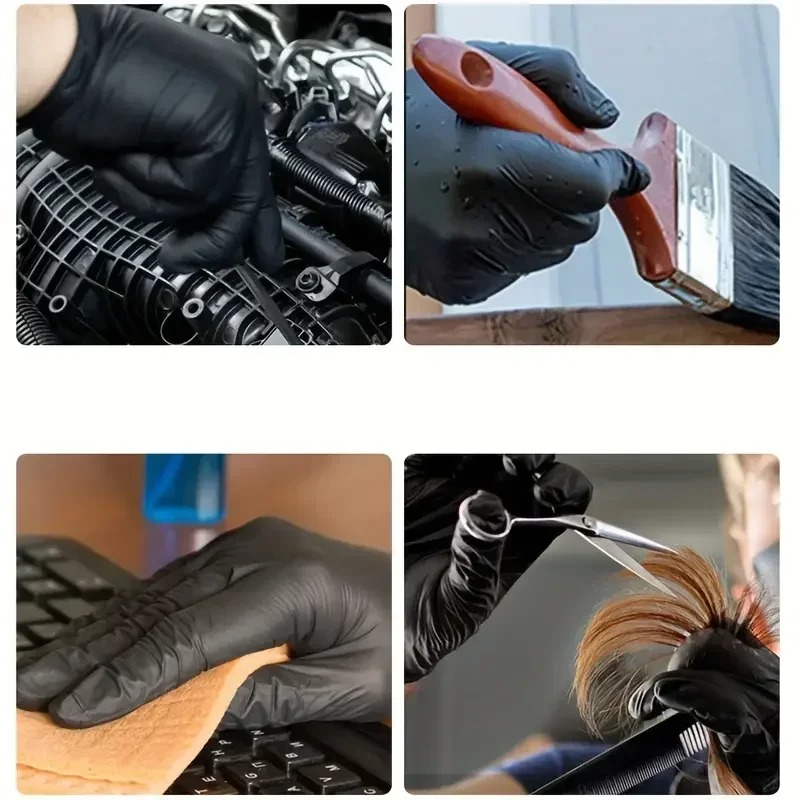 1/100pcs Disposable Black Glov - đánh giá và giá Latex Disposable Glove